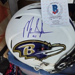 Mark Andrews Signed Baltimore Ravens Speed Replica Helmet – Beckett Witnessed COA – Autographed