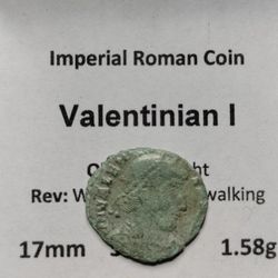 Ancient Roman Coin Valentinian The First 364 AD, Wing Victory On Reverse