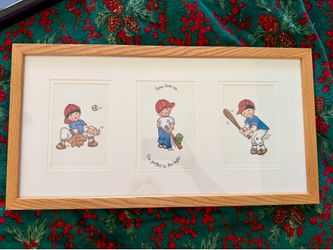 Boy baseball print