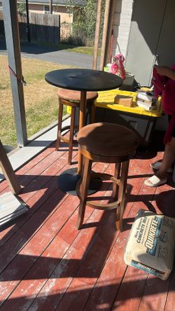Barstool And Round Table