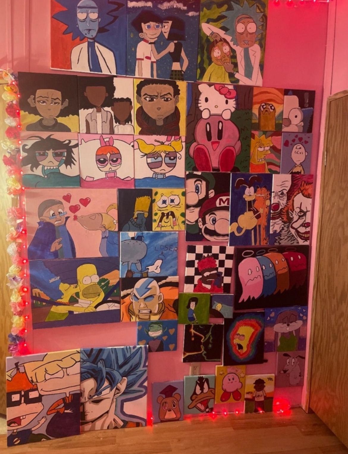 Collection of Cartoon Character Paintings