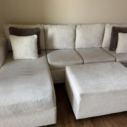 Sectional Couch With Chaise &Ottoman