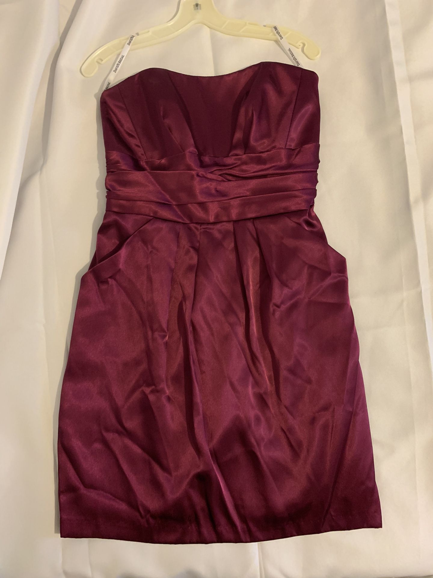 David’s Bridal Bridesmaid Dress Strapless