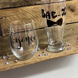 Engagement Matching Glass Set