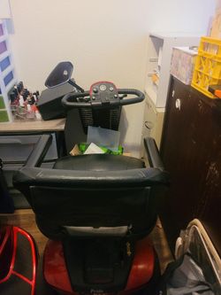 Red, pride mobility scooter