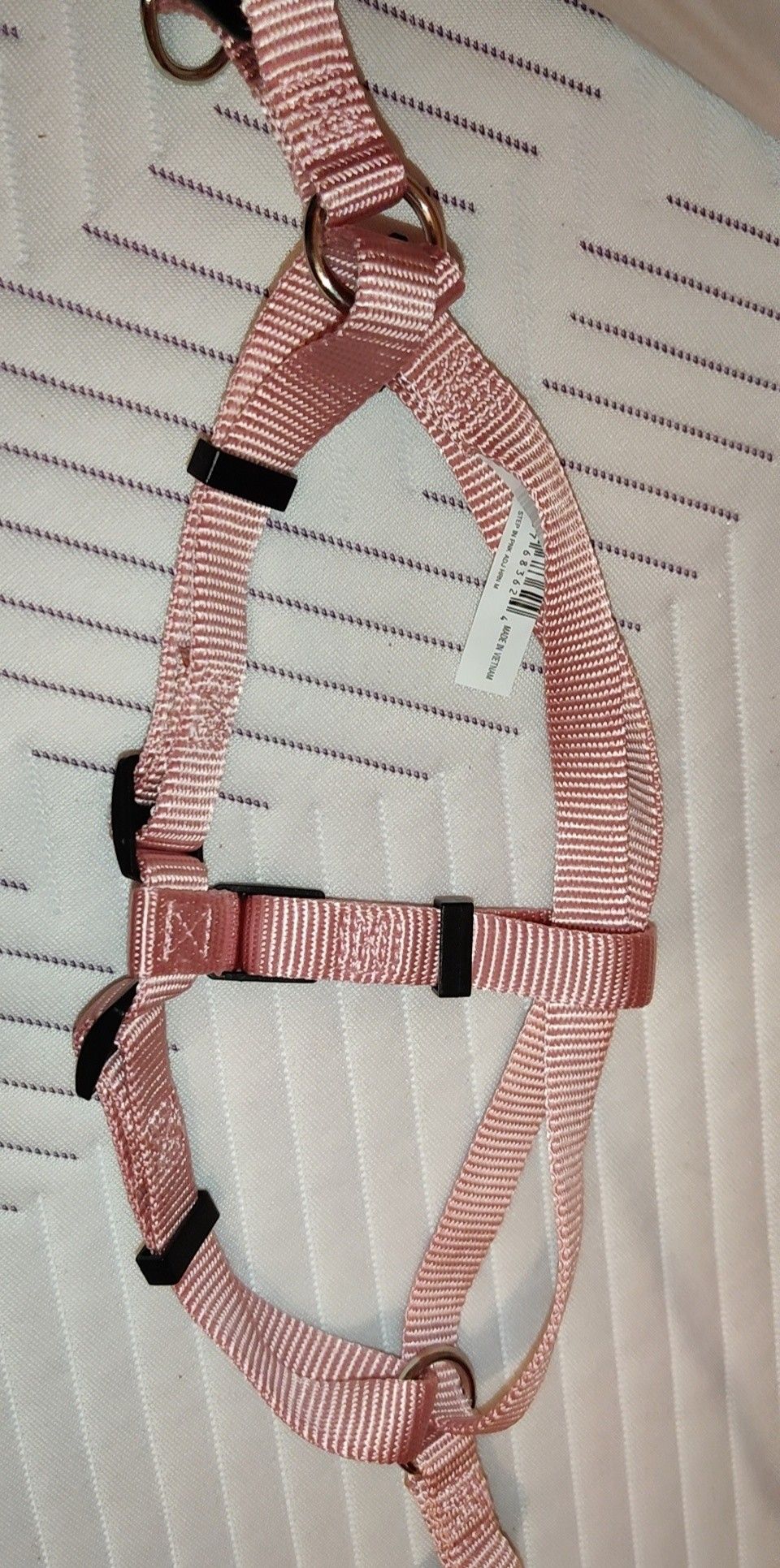 Rose gold dog harness