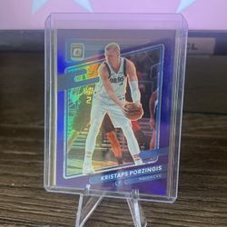 2021-22 Optic Kristaps Porzingis Purple Refractor 