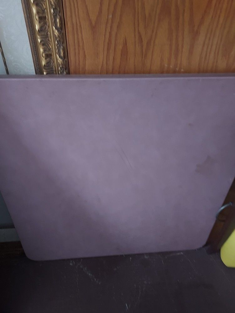 Square Table Foldable Pink Top