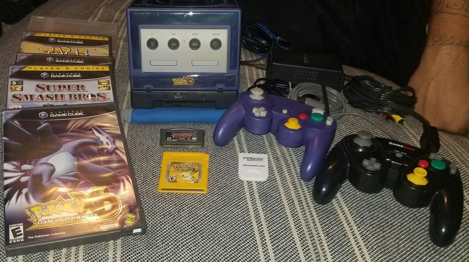 Gamecube with pokemon xd skin