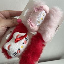 2pc plush Hair Tie Sanrio characters