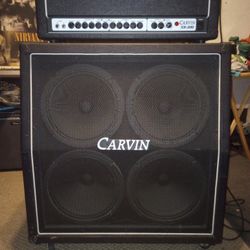 Carvin SX-200 solid-state amp head With matching 4x12 speaker cabinet with Footswitch . $600 Obo