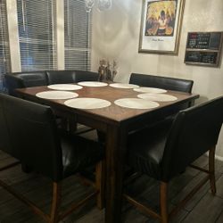 Sold Wood High Table And Chairs