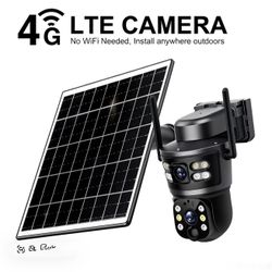 4G LTE 2K Quad HD Solar Camera with 32GB Storage Night Vision Wireless Surveillance 