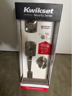 Kwikset Security Series Front Door Lock Set Brushed Nickel