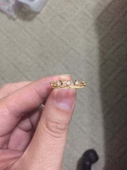 Gold Plated Crown Ring