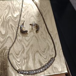 Beautiful Diamond Necklace With Earrings The Match