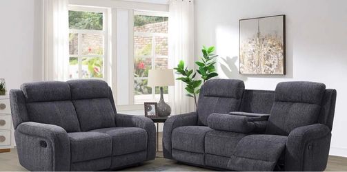 2pc sofa and Loveseat 4 recliners