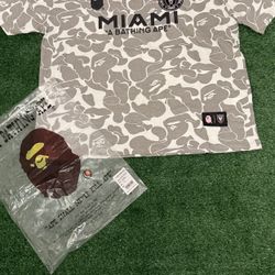 Bape X Inter Miami White Tee