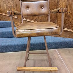 Bar Stool ( Upholstered, Swiveling, Arm & Foot Rests)