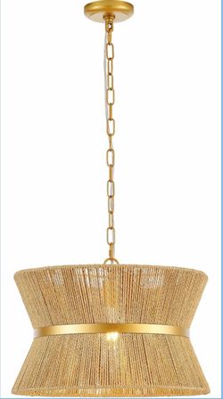 18 hand woven rattan boho chandelier