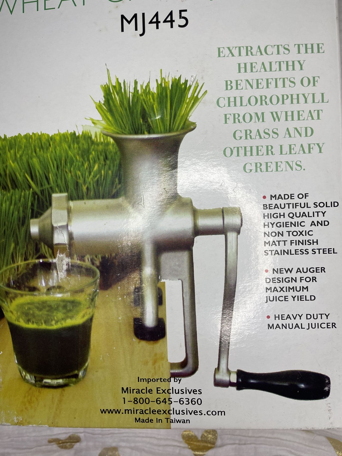 Stainless Steel The Wheat Miracle Grass Juicer