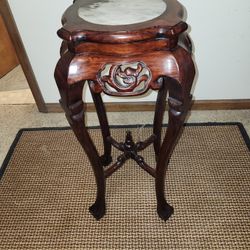 Gleaming, Handcarved Rosewood Table, Curio Values @ $500. Late 1800s To Early 1900s, Chinese 