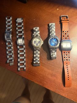 Lot of 5 Fossil Watches Mixed Styles