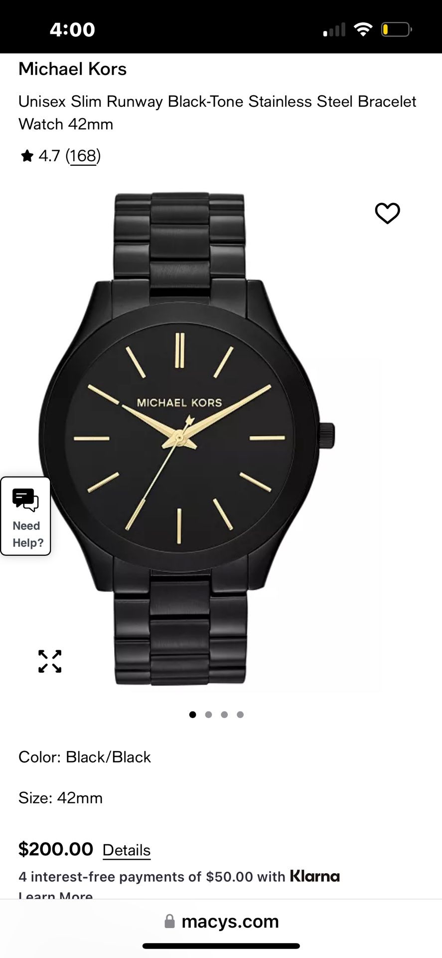 New Michael Kors Watch 