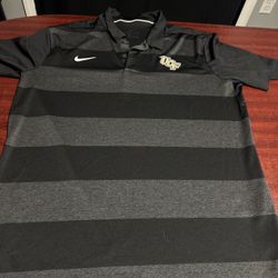 Gray And Black Nike Dry Fit UCF Polo