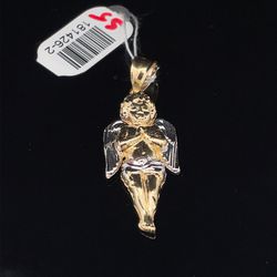 14KT Two Tone Angel Pendant 2.70g 181426/2
