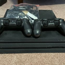 PS4 Pro With 2 Controllers