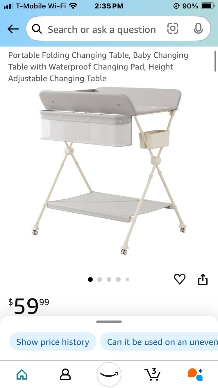 Portable Folding Changing Table