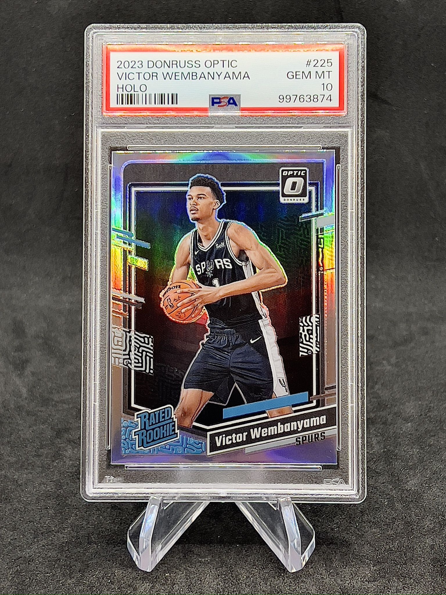 2023-24 Panini Donruss Optic Victor Wembanyama Rated Rookie Holo PSA 10