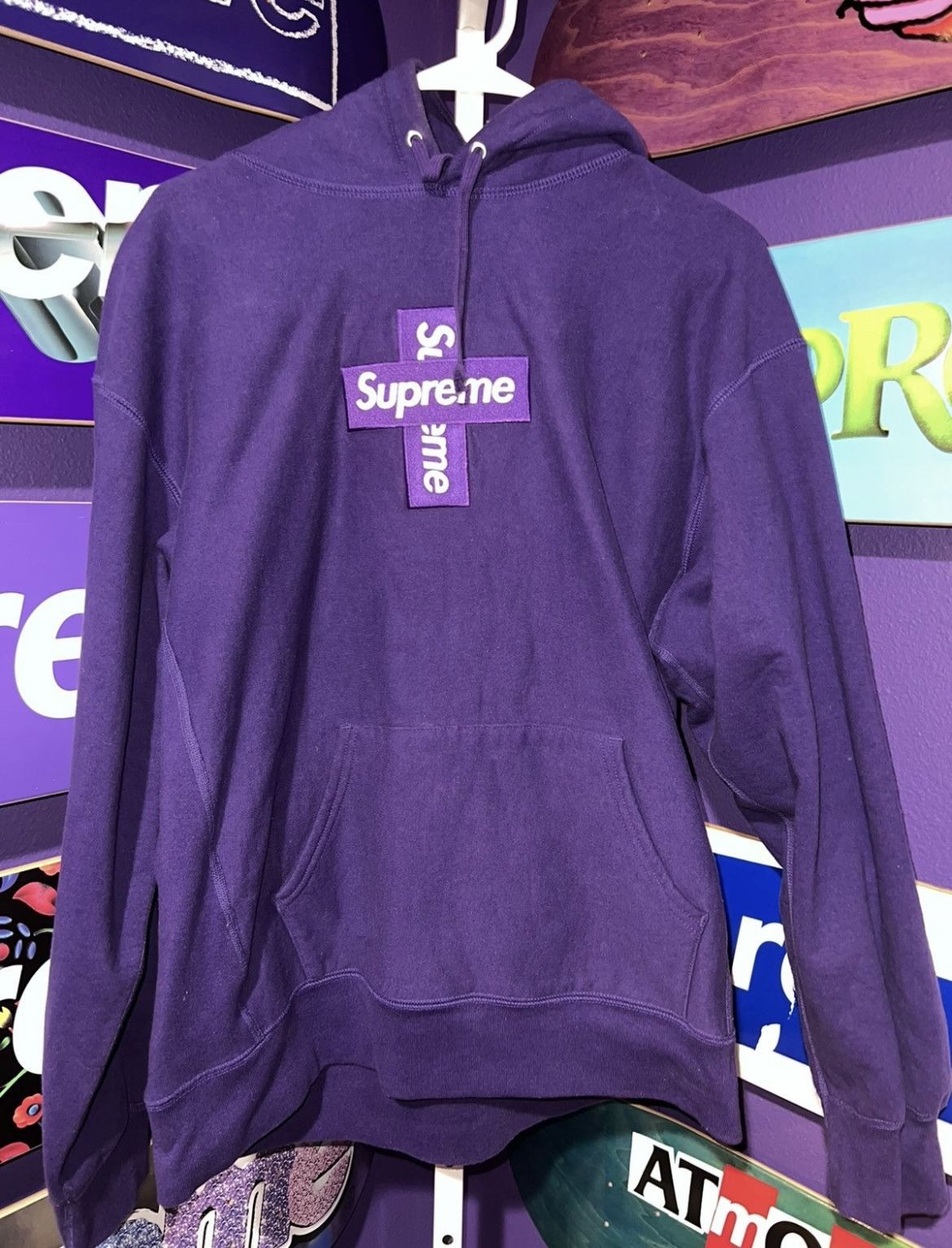 Supreme Cross Box Logo Hooded Sweatshirt 