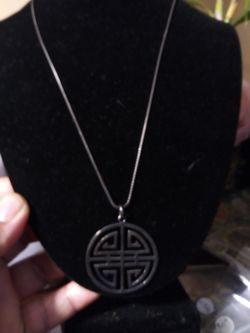 Silver pendant and chain