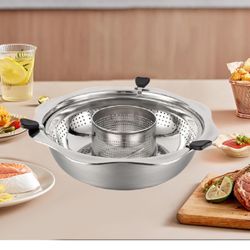 Lifting Hot Pot Mandarin Duck Pot Stainless Steel Cookware Lifting Chafingdish