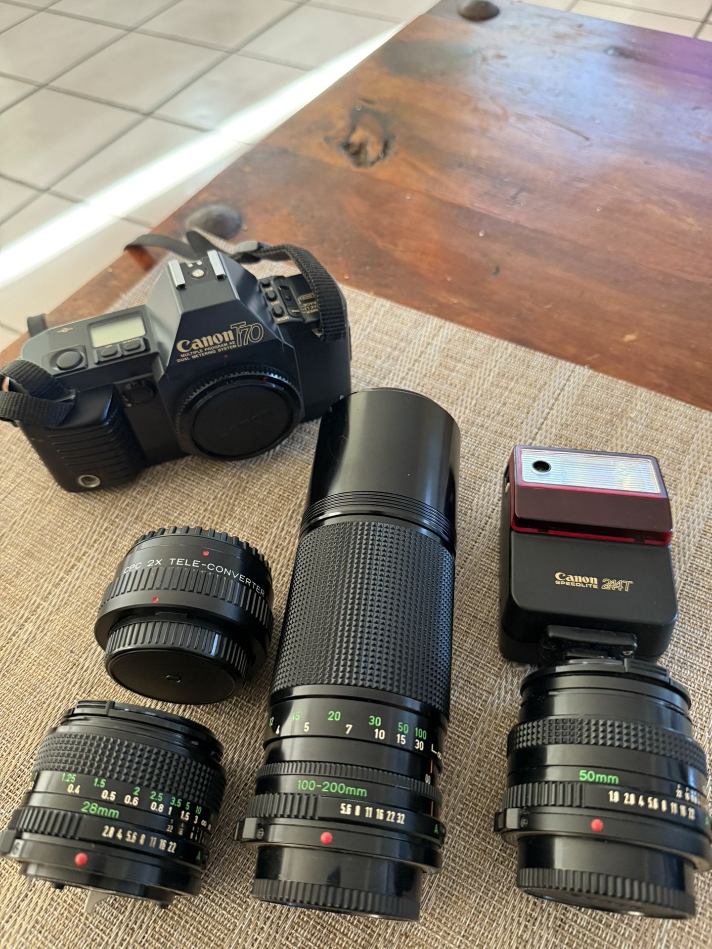 Vintage Canon Camera Setup 