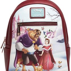 Beauty and the Beast Loungefly Backpack and Wallet