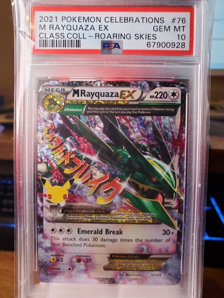 2021 Pokemon Celebrations Classic Collection Mega M RAYQUAZA EX #76 PSA 10 GEM