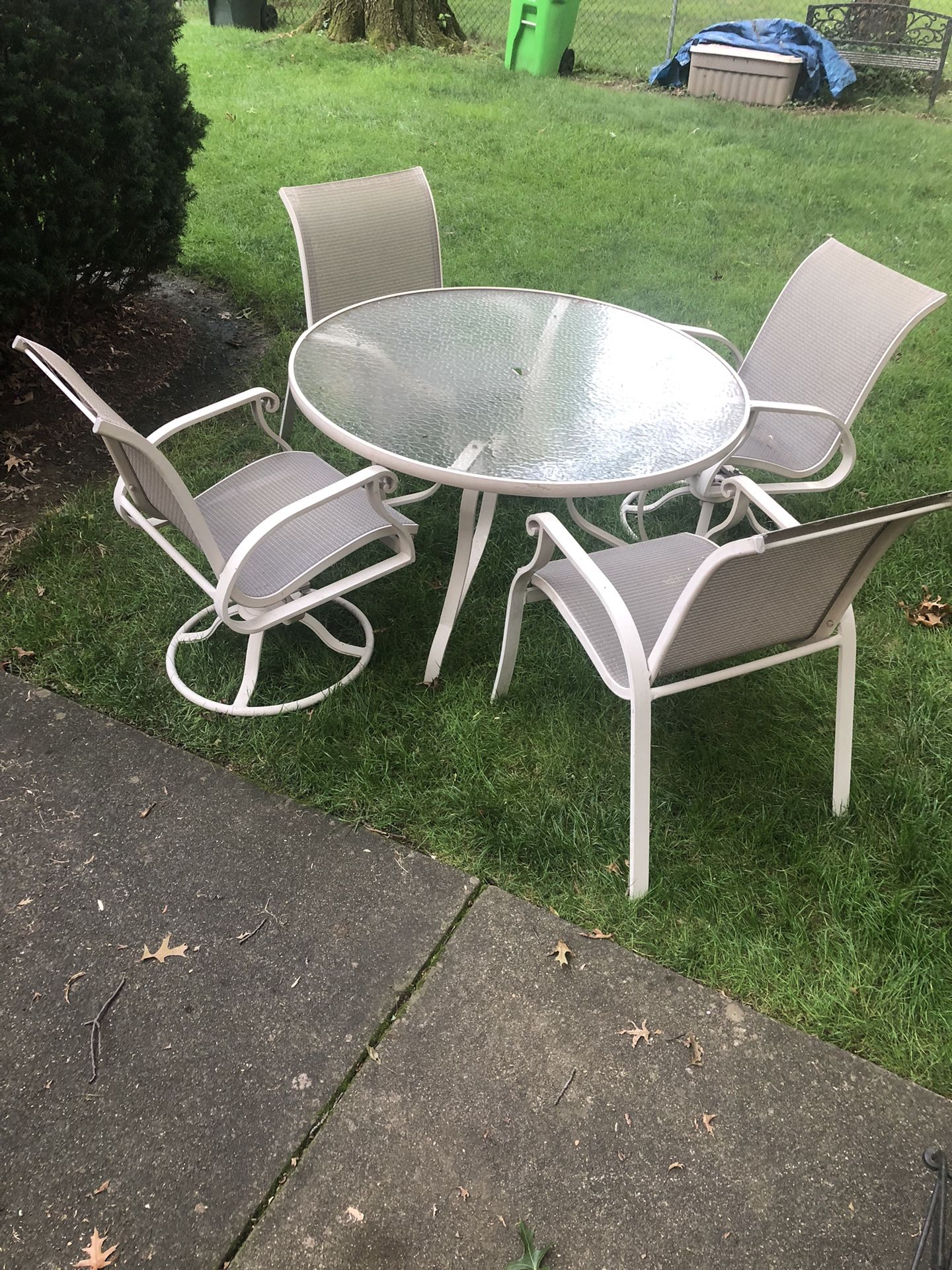 Patio Glass Table Set  (5 Piece)