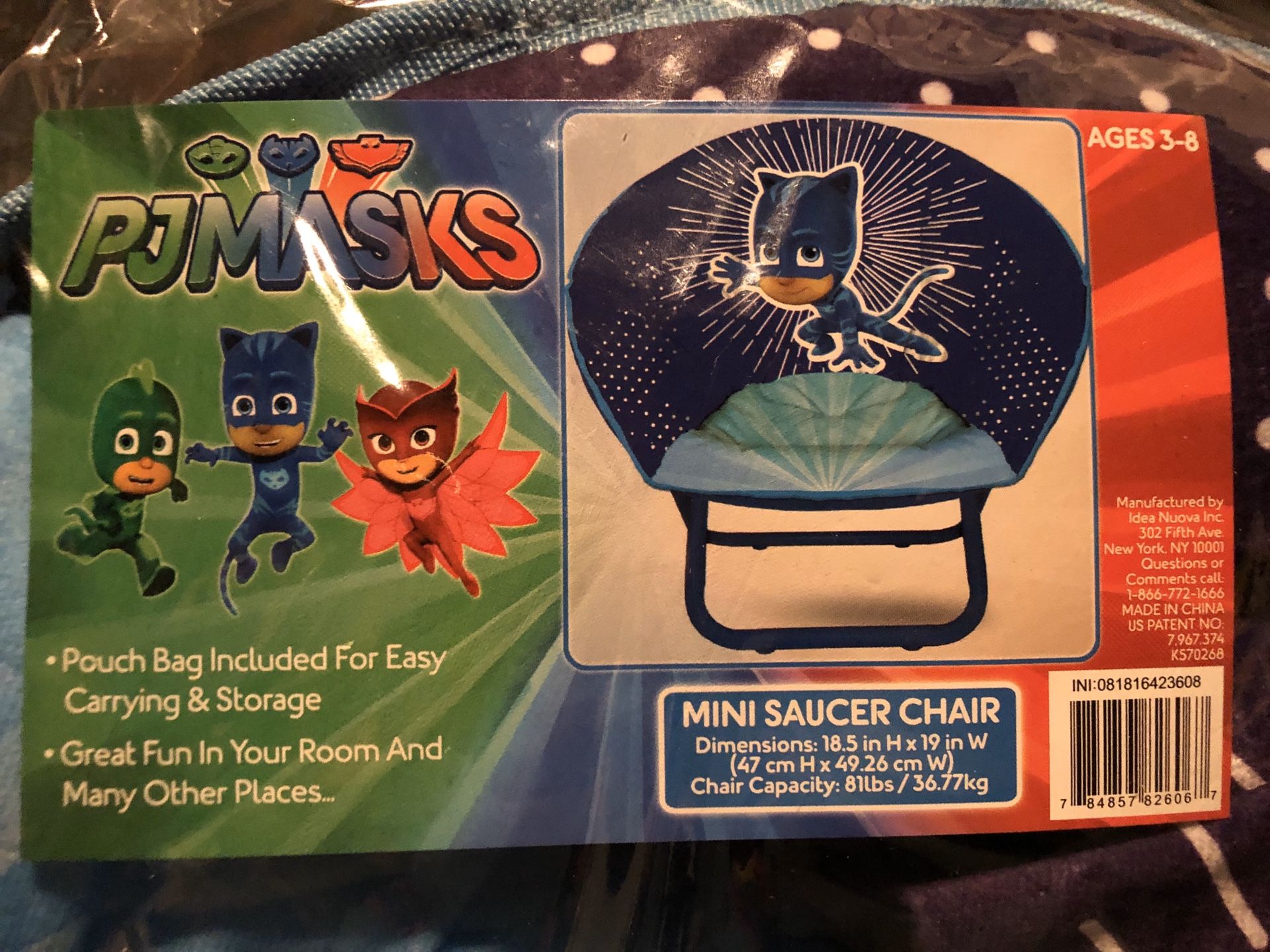 NEW PJ Masks - Kids Chair - Ages 3-8