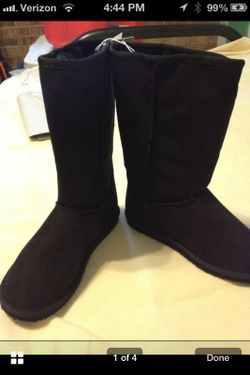 Ladies 7m new old navy black sueded boots