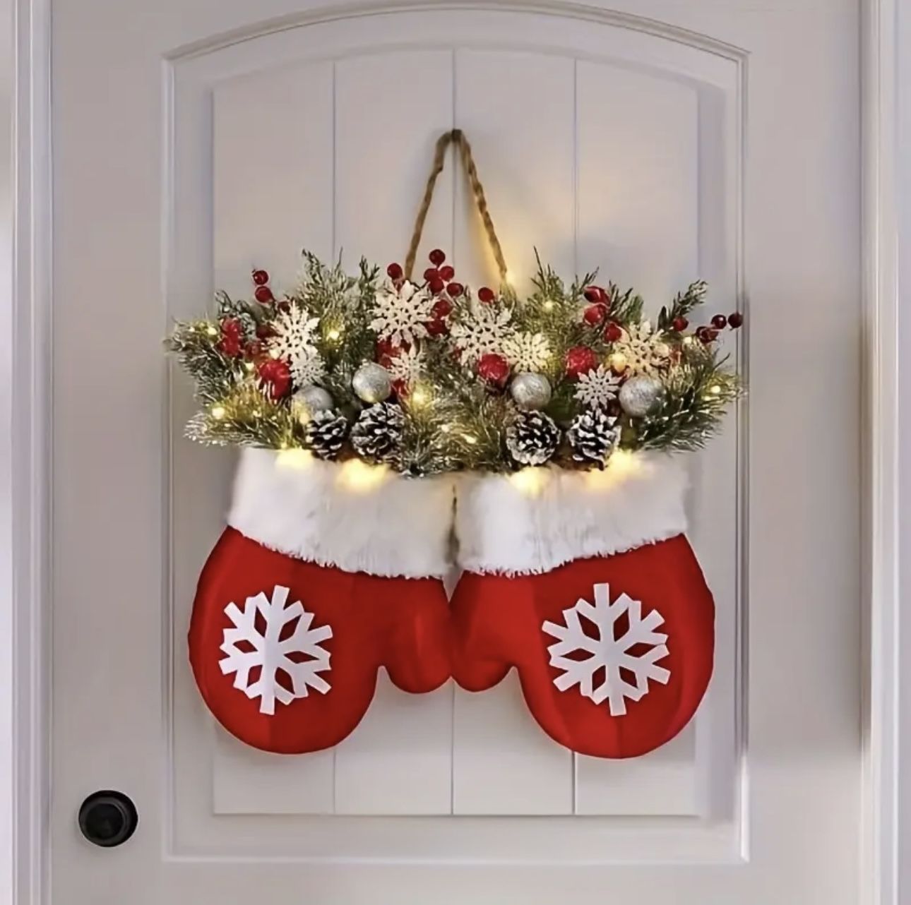 Christmas Glove Wreath
