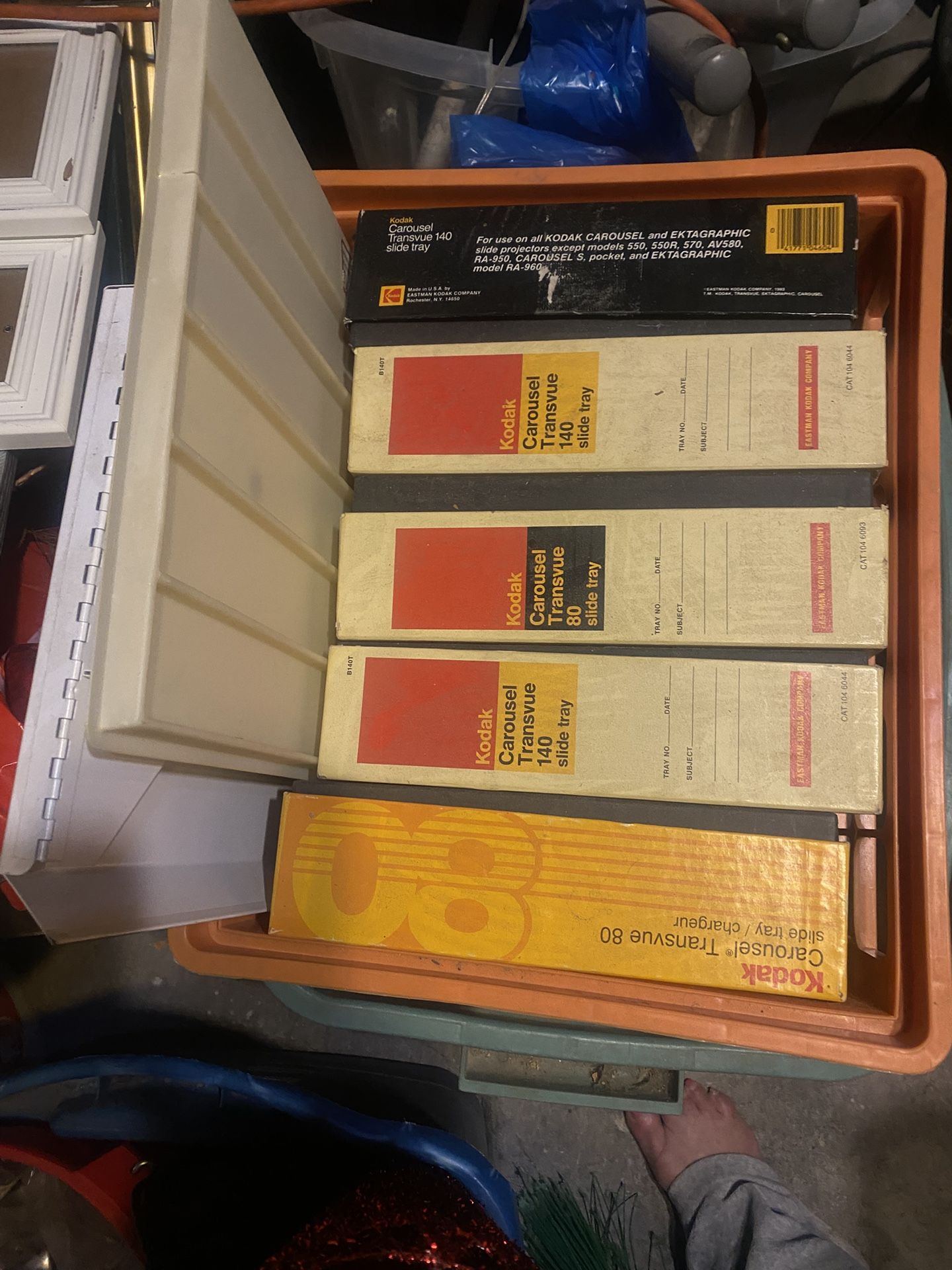 5 Kodak Carousel Slide Trays 80 And 140s