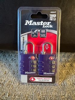 Brand New - Master Lock set, TSA accepted combination locks