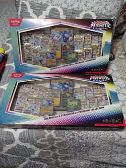 Pokémon Prismatic Lucario Ex Tyranitar Ex Premium Collection $210 each