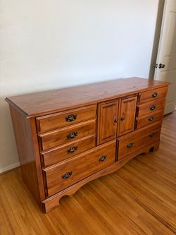 Vintage maple triple dresser