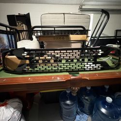 Front Grille Mesh Fits for 2022-2024 Ford Bronco Metallic Matte Black Without Letters