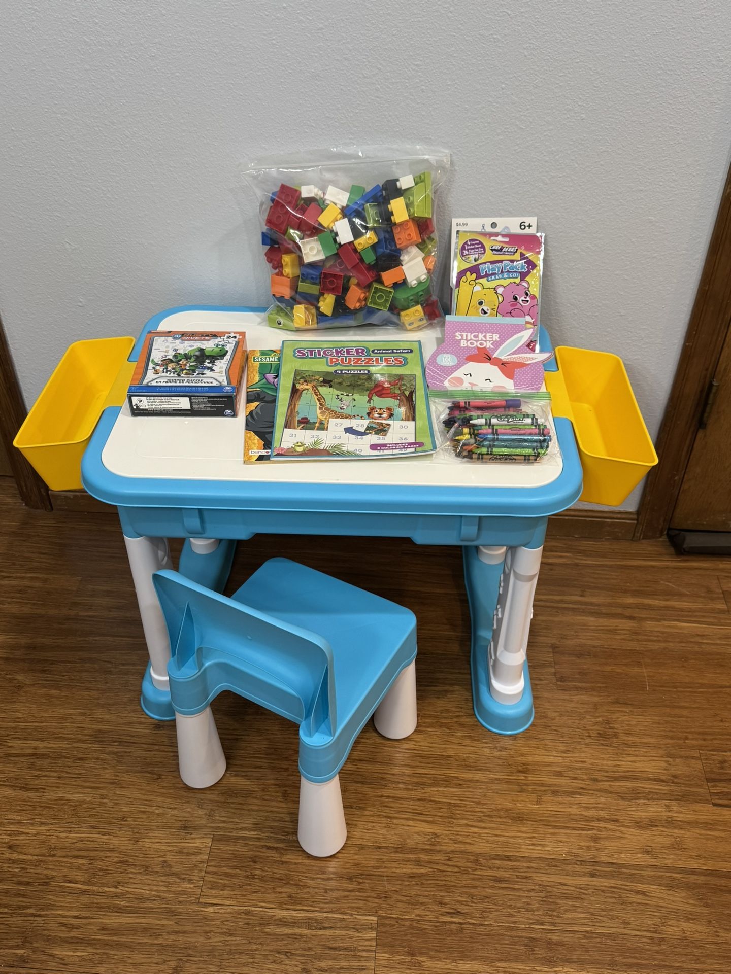 Child’s Multipurpose Activity Table- Lego Duplo with Storage, Writing Table, Building, Painting, Play dough, Sand Table & Water Table all In One.