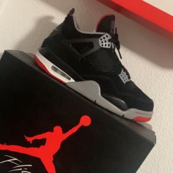 Jordan 4 Bred Comes With Og Box Size 8 Men’s 10/10 Condition 